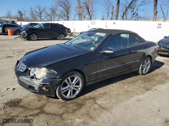 2009 Mercedes-Benz CLK-Class 3.5L with VIN WDBTK56F99T101886, listed as a Copart auction lot 45762945 with 127,351 mi miles and Salvage Title. Bid and sale history available at carsss.com. Image 1.