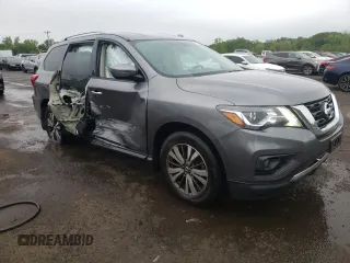 2017 Nissan Pathfinder SV with VIN 5N1DR2MM0HC695022, listed as a Copart auction lot 57045895 with 114,739 mi miles and Salvage title. Bid and sale history available at DreamBid. Image 4.