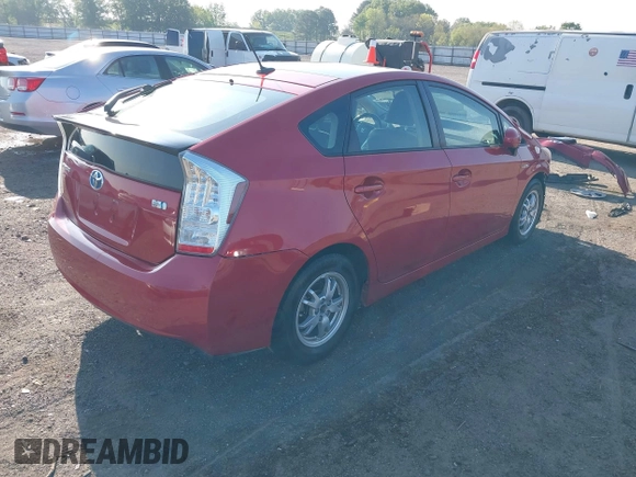 2010 Toyota Prius II with VIN JTDKN3DU6A0199999, listed as a IAAI auction lot 42010583 with 106,143 mi miles. Bid and sale history available at carsss.com. Image 4.