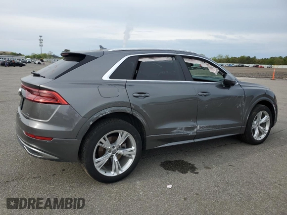 2019 Audi Q8 Premium with VIN WA1AVAF19KD009877, listed as a Copart auction lot 56473205 with Not provided miles and Salvage title. Bid and sale history available at DreamBid. Image 3.