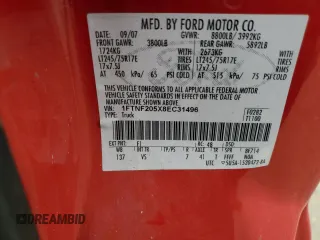 2008 Ford F-250 XL with VIN 1FTNF205X8EC31496, listed as a Copart auction lot 56753985 with 211,427 mi miles and Non repairable. Bid and sale history available at DreamBid. Image 12.