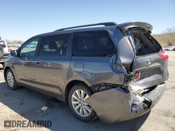 2017 Toyota Sienna with VIN 5TDDZ3DC0HS167688, listed as a Copart auction lot 52880065 with 109,104 mi miles and Salvage Title. Bid and sale history available at DreamBid. Image 2.