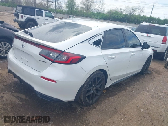 2023 Honda Civic Sport with VIN 19XFL2H80PE022752, listed as a IAAI auction lot 42077694 with 25,939 mi miles and . Bid and sale history available at DreamBid. Image 4.
