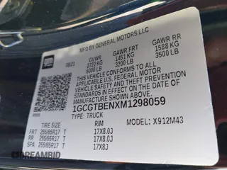2021 Chevrolet Colorado 4WD Work Truck with VIN 1GCGTBENXM1298059, listed as a IAAI auction lot 41465118 with Not provided miles and . Bid and sale history available at DreamBid. Image 9.