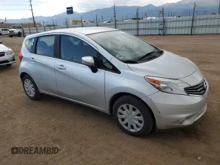 2015 Nissan Note S with VIN 3N1CE2CP4FL405327, listed as a Copart auction lot 60738795 with 97,389 mi miles and Salvage title. Bid and sale history available at DreamBid. Image 4.