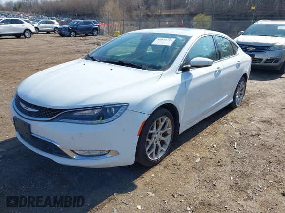 2015 Chrysler 200 C with VIN 1C3CCCEG7FN530381, listed as a IAAI auction lot 42023729 with 173,967 mi miles. Bid and sale history available at carsss.com. Image 2.