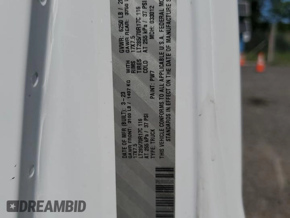 2023 Jeep Gladiator Rubicon with VIN 1C6JJTBG9PL546437, listed as a Copart auction lot 62536575 with 14,106 mi miles and Salvage title. Bid and sale history available at DreamBid. Image 12.