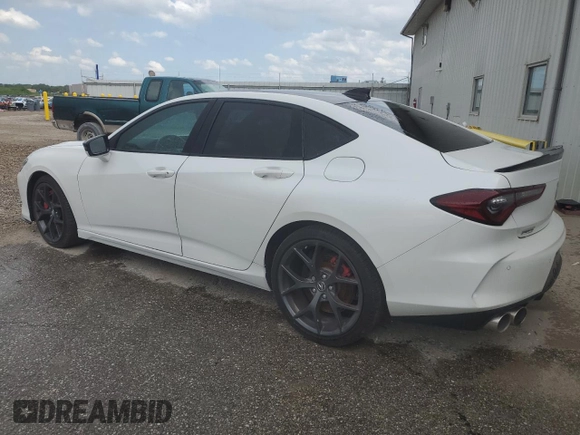 2022 Acura TLX Type S with VIN IA046313, listed as a Copart auction lot 45343545 with 8,105 mi miles and Salvage title. Bid and sale history available at DreamBid. Image 2.
