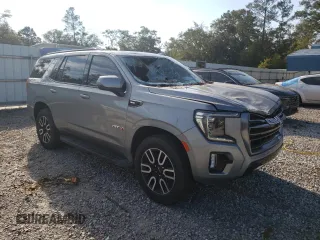 2023 GMC Yukon AT4 with VIN 1GKS2CKL6PR243916, listed as a Copart auction lot 74857434 with 15,509 mi miles and Salvage Title. Bid and sale history available at carsss.com. Image 4.