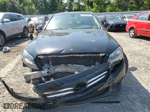 2017 Mercedes-Benz C 300 with VIN 55SWF4JB5HU218785, listed as a Copart auction lot 52963205 with 165,590 mi miles and Salvage title. Bid and sale history available at DreamBid. Image 5.