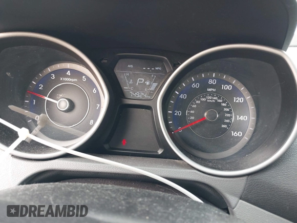 2016 Hyundai Elantra SE with VIN KMHDH4AE9GU545088, listed as a IAAI auction lot 42414150 with 74,924 mi miles and . Bid and sale history available at DreamBid. Image 7.