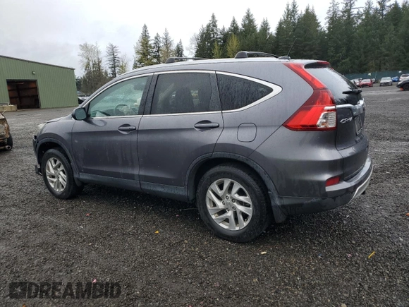 2015 Honda CR-V EX-L with VIN 2HKRM4H79FH661218, listed as a Copart auction lot 52257225 with 107,587 mi miles and Salvage Title. Bid and sale history available at carsss.com. Image 2.