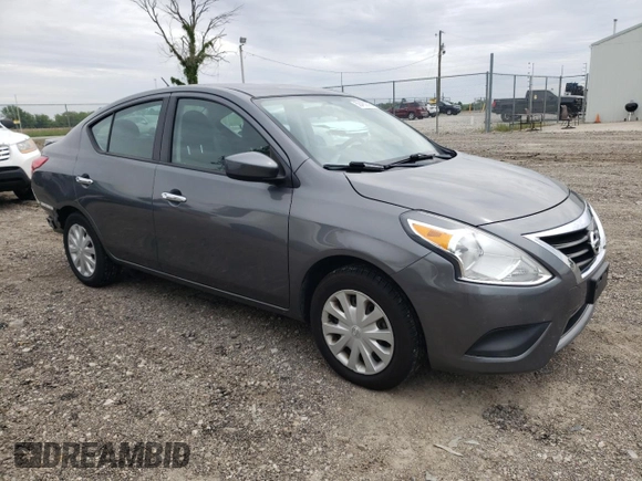 2017 Nissan Versa SV with VIN 3N1CN7AP7HL839843, listed as a Copart auction lot 58480605 with 101,910 mi miles and Salvage title. Bid and sale history available at DreamBid. Image 4.