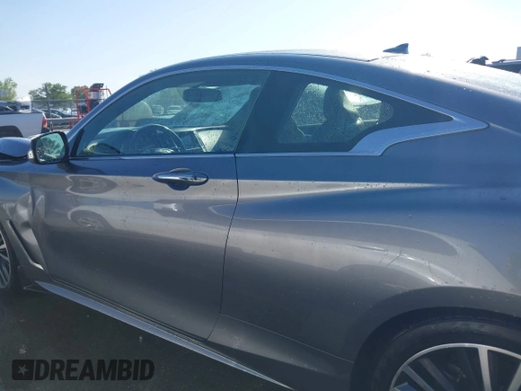 2018 Infiniti Q60 Luxe with VIN JN1CV7EK5JM200189, listed as a IAAI auction lot 41984637 with 77,315 mi miles and . Bid and sale history available at carsss.com. Image 14.