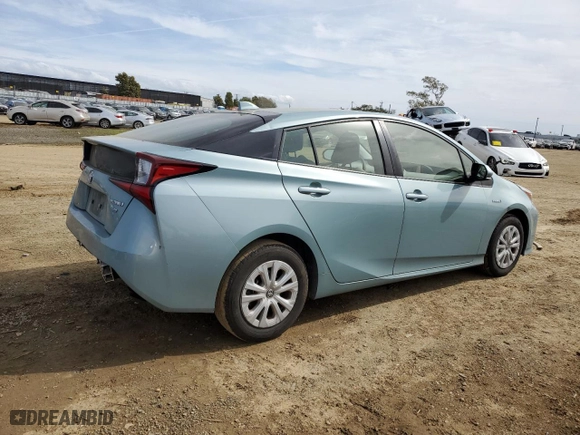 2020 Toyota Prius L Eco with VIN JTDKARFU5L3105804, listed as a Copart auction lot 49877155 with 108,728 mi miles and Salvage Title. Bid and sale history available at carsss.com. Image 3.