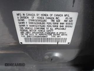 2008 Acura MDX Tech/Pwr Tail Gate with VIN 2HNYD28628H549647, listed as a IAAI auction lot 41820247 with 217,618 mi miles. Bid and sale history available at carsss.com. Image 9.
