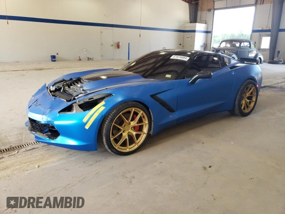 2015 Chevrolet Corvette Z51 3LT with VIN 1G1YM2D78F5107814, listed as a Copart auction lot 67974484 with 36,866 mi miles and Salvage title. Bid and sale history available at DreamBid. Image 1.