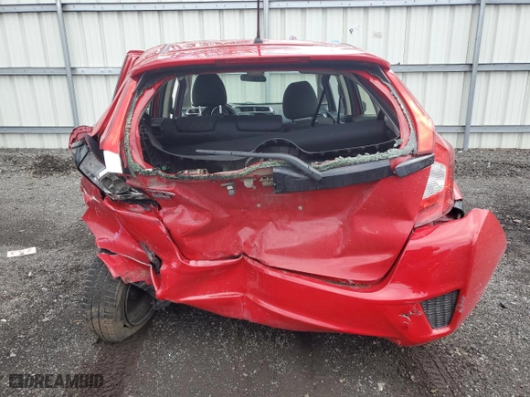 2016 Honda Fit LX with VIN JHMGK5H53GS000318, listed as a Copart auction lot 52281735 with 0 mi miles and Salvage Title. Bid and sale history available at carsss.com. Image 6.