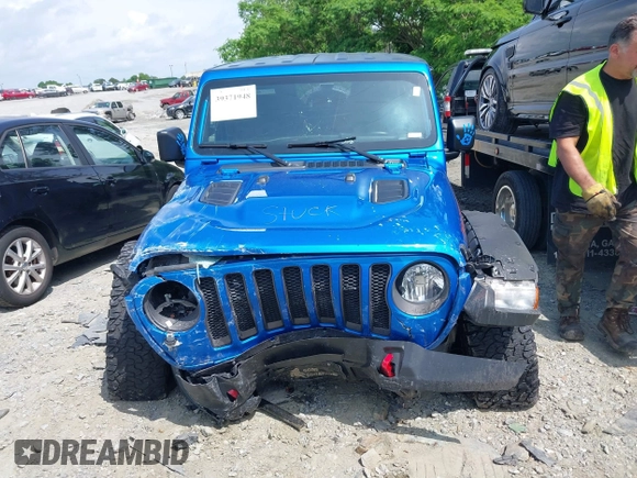 2021 Jeep Wrangler Unlimited Rubicon with VIN 1C4JJXFG3MW833275, listed as a IAAI auction lot 39371948 with 43,428 mi miles. Bid and sale history available at carsss.com. Image 12.