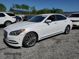2016 Hyundai Genesis 3.8L with VIN KMHGN4JE4GU136132, listed as a Copart auction lot 52557205 with 150,184 mi miles and Clean Title. Bid and sale history available at carsss.com. Image 1.