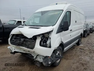 2018 Ford Transit with VIN 1FTYR1CM0JKA55163, listed as a Copart auction lot 43378975 with 110,603 mi miles and Salvage Title. Bid and sale history available at DreamBid. Image 1.