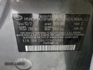 2018 Hyundai Elantra SEL with VIN 5NPD84LF0JH294859, listed as a Copart auction lot 56646575 with 142,286 mi miles and Clean Title. Bid and sale history available at DreamBid. Image 12.