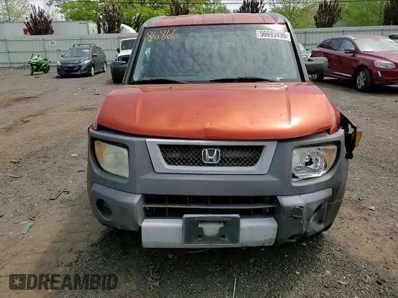 2004 Honda Element EX with VIN 5J6YH185X4L000314, listed as a Copart auction lot 56693495 with Not provided miles and Salvage title. Bid and sale history available at DreamBid. Image 13.
