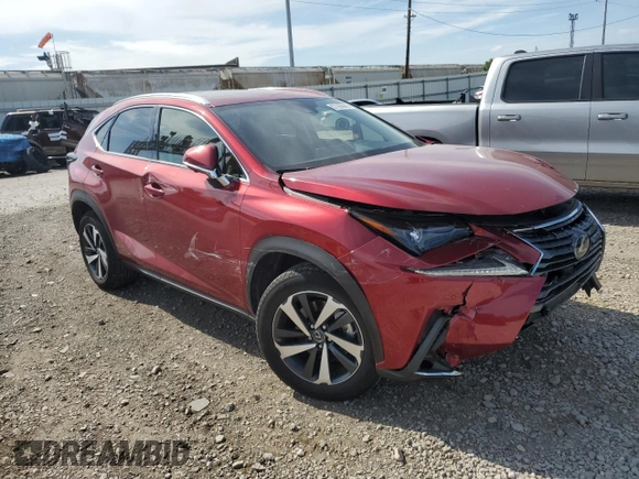 2021 Lexus NX 300 with VIN JTJGARDZ8M5022360, listed as a Copart auction lot 57260045 with 35,461 mi miles and Salvage title. Bid and sale history available at DreamBid. Image 4.