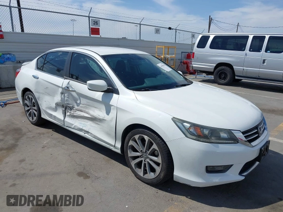 2014 Honda Accord Sedan Sport with VIN 1HGCR2F52EA204769, listed as a IAAI auction lot 41998267 with 53,496 mi miles. Bid and sale history available at carsss.com. Image 1.