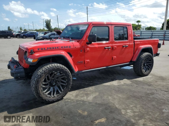 2021 Jeep Gladiator Rubicon с VIN 1C6JJTBG0ML569133, выставлен на аукционе Copart как лот 61994745 с пробегом 23 785 миль миль и Чистый • Clean title. История ставок и продаж доступна на DreamBid. Изображение 1.