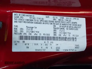 2016 Ford Focus SE с VIN 1FADP3F29GL282337, выставлен на аукционе IAAI как лот 41714690 с пробегом 126 322 миль миль и . История ставок и продаж доступна на DreamBid. Изображение 9.
