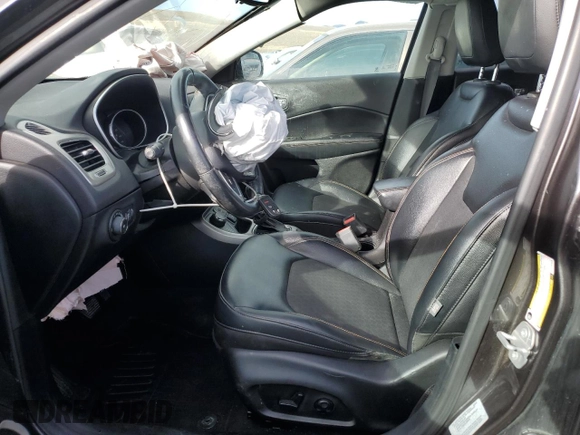 2017 Jeep Compass Latitude with VIN 3C4NJDBB4HT646245, listed as a Copart auction lot 49741915 with 106,710 mi miles and Salvage Title. Bid and sale history available at carsss.com. Image 7.