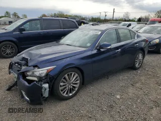 2022 Infiniti Q50 Luxe with VIN JN1EV7BR8NM340026, listed as a Copart auction lot 54059805 with 37,977 mi miles and Salvage title. Bid and sale history available at DreamBid. Image 1.