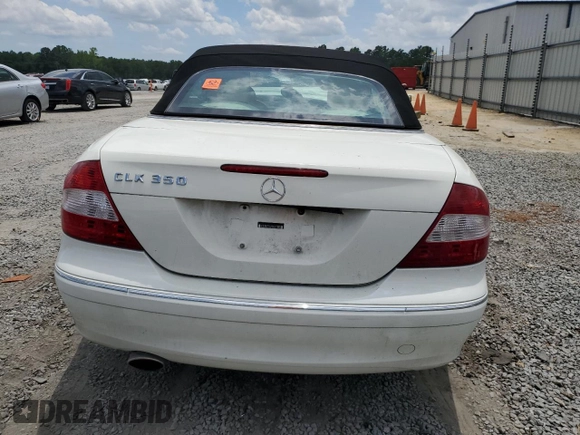 2008 Mercedes-Benz CLK 350 with VIN WDBTK56F68F253444, listed as a Copart auction lot 62065344 with 138,842 mi miles and Salvage title. Bid and sale history available at DreamBid. Image 6.