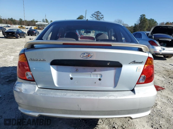 2003 Hyundai Accent with VIN KMHCF35C73U273610, listed as a Copart auction lot 85868294 with 168,203 mi miles and Salvage Title. Bid and sale history available at carsss.com. Image 6.