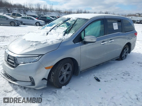 2022 Honda Odyssey EX with VIN 5FNRL6H51NB052313, listed as a IAAI auction lot 41544931 with 38,057 mi miles and . Bid and sale history available at DreamBid. Image 17.