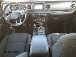 2023 Jeep Wrangler Sahara with VIN 1C4HJXEG5PW632336, listed as a Copart auction lot 54226405 with 23,735 mi miles and Salvage title. Bid and sale history available at DreamBid. Image 8.