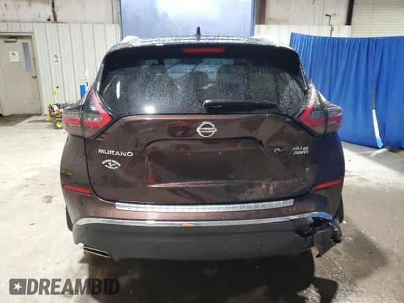 2021 Nissan Murano Platinum z VIN 5N1AZ2DSXMC140879, wystawiony jako Copart lot #51484265 z przebiegiem 64 400 mil mil oraz Szkoda całkowita • Salvage title. Historia ofert i sprzedaży dostępna na DreamBid. Obrazek 6.