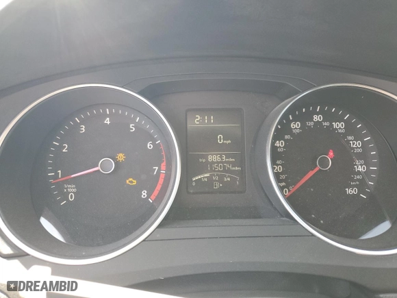 2017 Volkswagen Jetta 1.4T S with VIN 3VW167AJ1HM207005, listed as a Copart auction lot 51969385 with 115,074 mi miles and Salvage Title. Bid and sale history available at carsss.com. Image 9.