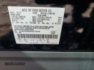 2017 Ford Explorer XLT with VIN 1FM5K8D82HGC17014, listed as a Copart auction lot 60517145 with 110,254 mi miles and Salvage title. Bid and sale history available at DreamBid. Image 13.