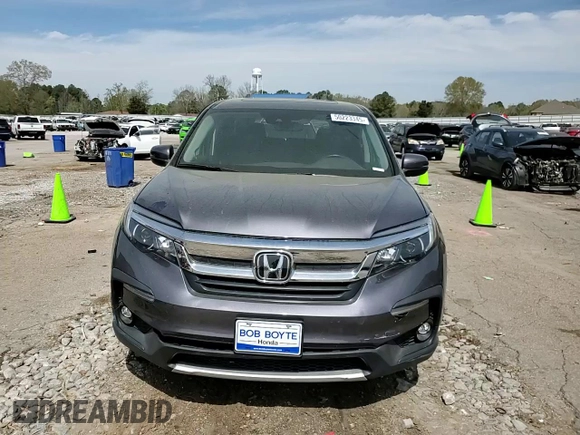 2022 Honda Pilot EX-L with VIN 5FNYF5H54NB014880, listed as a Copart auction lot 50223345 with 34,021 mi miles and Salvage title. Bid and sale history available at DreamBid. Image 11.