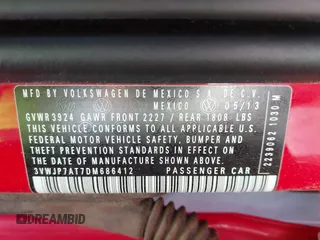 2013 Volkswagen Beetle 2.5L w/Sun/Sound/Nav с VIN 3VWJP7AT7DM686412, выставлен на аукционе IAAI как лот 42239653 с пробегом 76 237 миль миль и . История ставок и продаж доступна на DreamBid. Изображение 9.