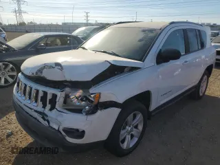 2012 Jeep Compass Latitude with VIN 1C4NJCEAXCD626366, listed as a Copart auction lot 76920684 with 0 mi miles and Salvage Title. Bid and sale history available at carsss.com. Image 1.