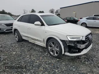 2018 Audi Q3 Premium Plus with VIN WA1HCCFS0JR002116, listed as a Copart auction lot 44686015 with 86,580 mi miles and Salvage title. Bid and sale history available at DreamBid. Image 4.