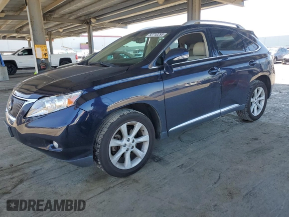 2010 Lexus RX 350 with VIN JTJBK1BA1A2413496, listed as a Copart auction lot 52710295 with 188,185 mi miles and Salvage Title. Bid and sale history available at carsss.com. Image 1.