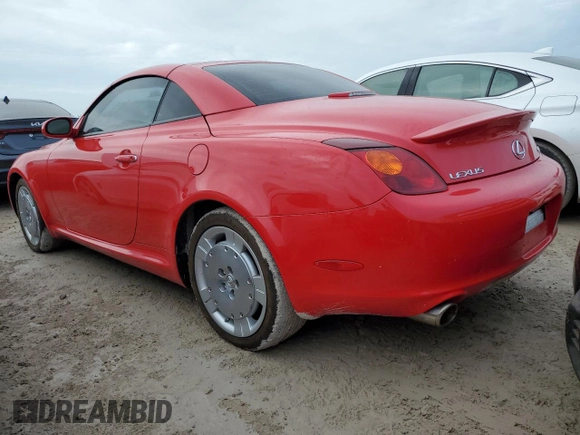 2002 Lexus SC with VIN JTHFN48Y420023585, listed as a Copart auction lot 75037044 with Not Provided miles and Salvage Title. Bid and sale history available at carsss.com. Image 2.