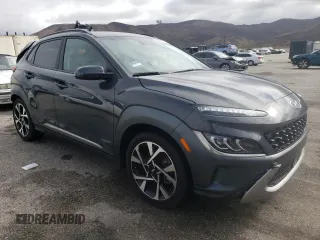 2023 Hyundai Kona Limited with VIN KM8K53A37PU994388, listed as a Copart auction lot 44437715 with 26,484 mi miles and Salvage Title. Bid and sale history available at carsss.com. Image 4.