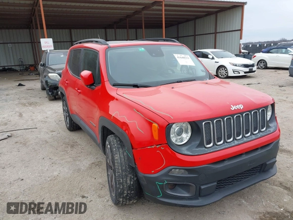 2017 Jeep Renegade Latitude with VIN ZACCJABB1HPG28699, listed as a IAAI auction lot 41640513 with 181,946 mi miles. Bid and sale history available at carsss.com. Image 1.