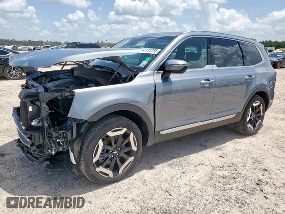 2024 Kia Telluride S z VIN 5XYP6DGC2RG543796, wystawiony jako Copart lot #61414285 z przebiegiem 5 339 mil mil oraz Szkoda całkowita • Salvage title. Historia ofert i sprzedaży dostępna na DreamBid. Obrazek 1.