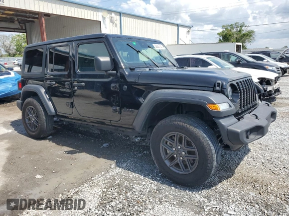 2024 Jeep Wrangler Sport S with VIN 1C4PJXDN2RW153564, listed as a Copart auction lot 58800705 with 19,633 mi miles and Salvage title. Bid and sale history available at DreamBid. Image 4.